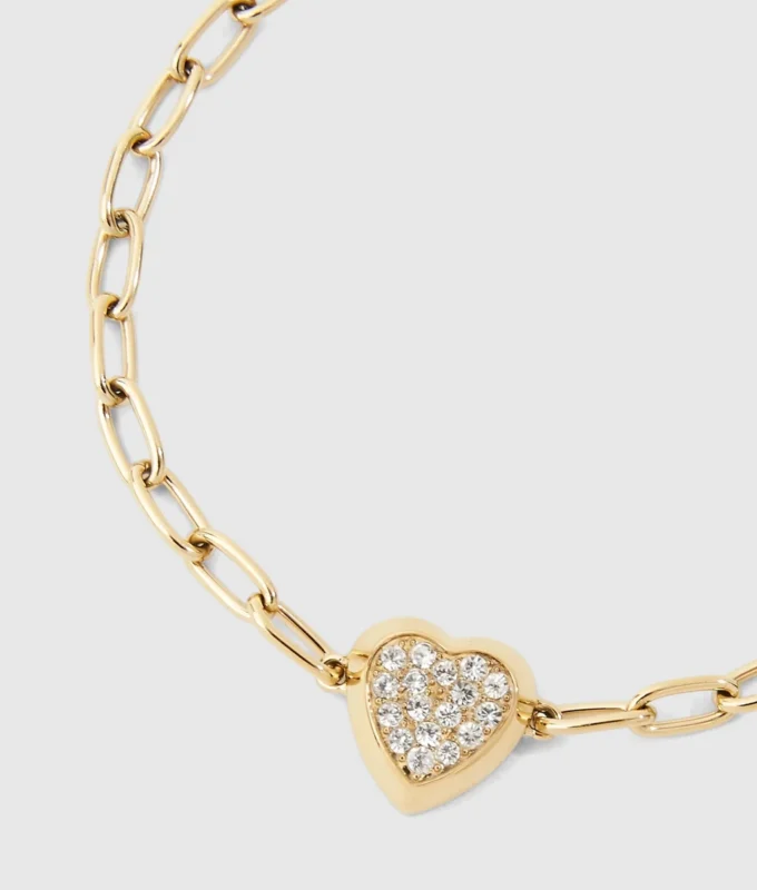 Bracelet à breloques en forme de cœur
