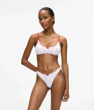 Bralette à imprimé cœur