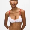 Bralette à imprimé cœur