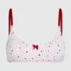 Bralette à imprimé cœur