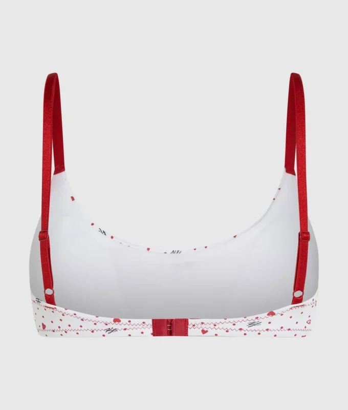 Bralette à imprimé cœur