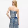 Bustier en denim enduit Bustier en denim enduit