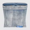Bustier en denim enduit Bustier en denim enduit