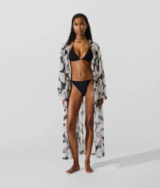 Caftan à imprimé éventail