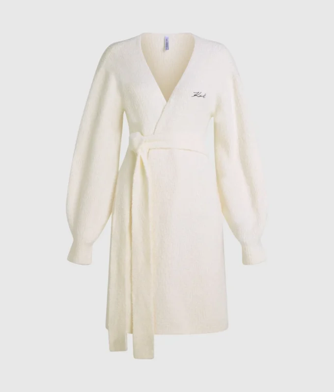 Cardigan d’intérieur en molleton signature Cardigan d’intérieur en molleton signature