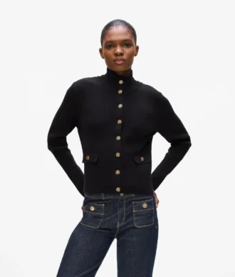 Cardigan en maille côtelée