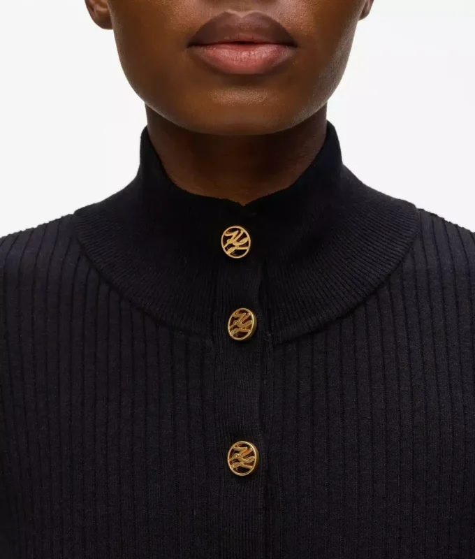 Cardigan en maille côtelée