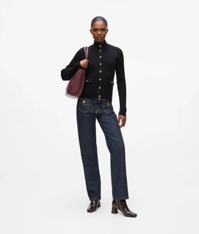 Cardigan en maille côtelée