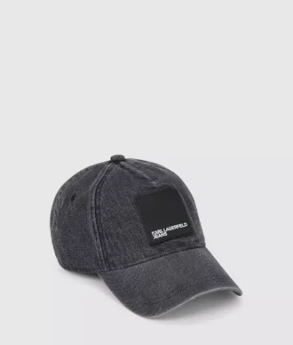 Casquette en denim avec logo