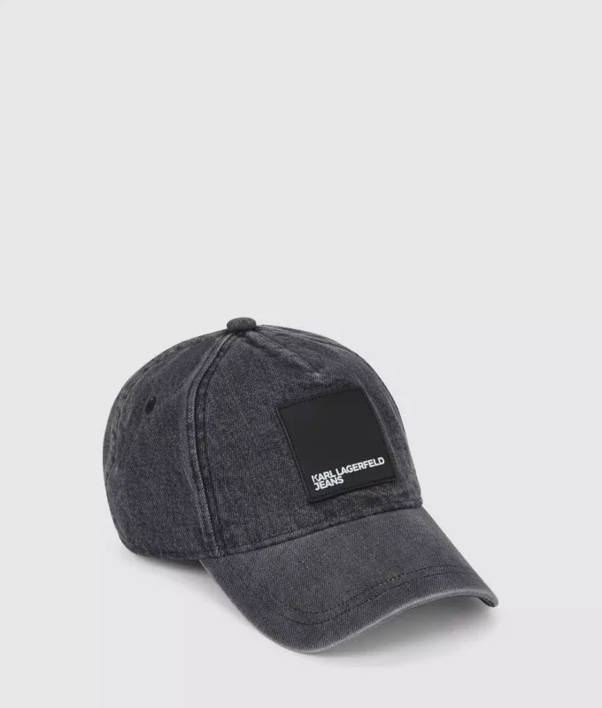 Casquette en denim avec logo