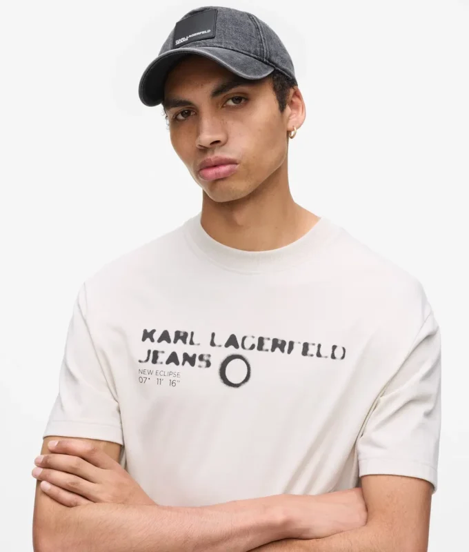 Casquette en denim avec logo