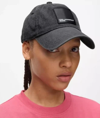Casquette en denim avec logo