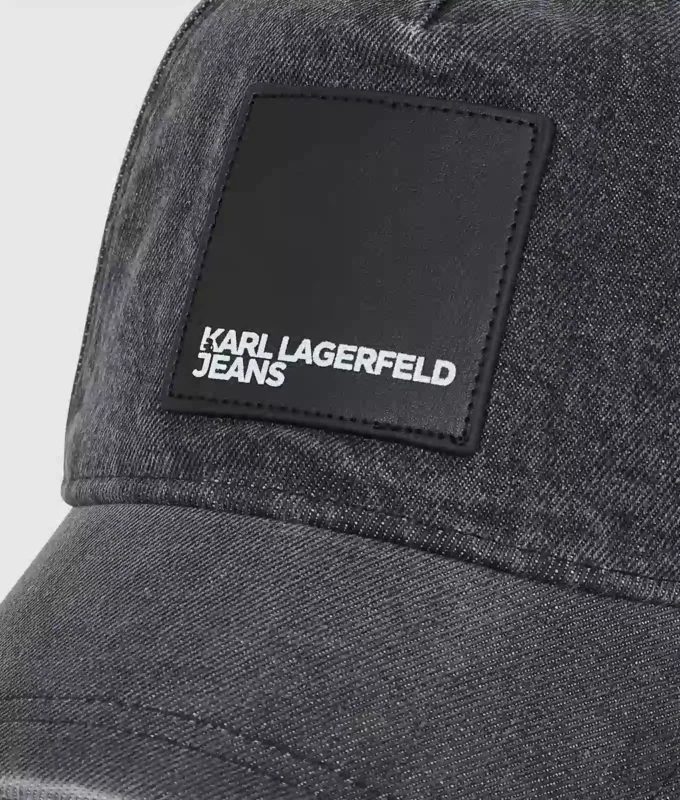Casquette en denim avec logo