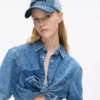 Casquette en denim clair bicolore Casquette en denim clair bicolore