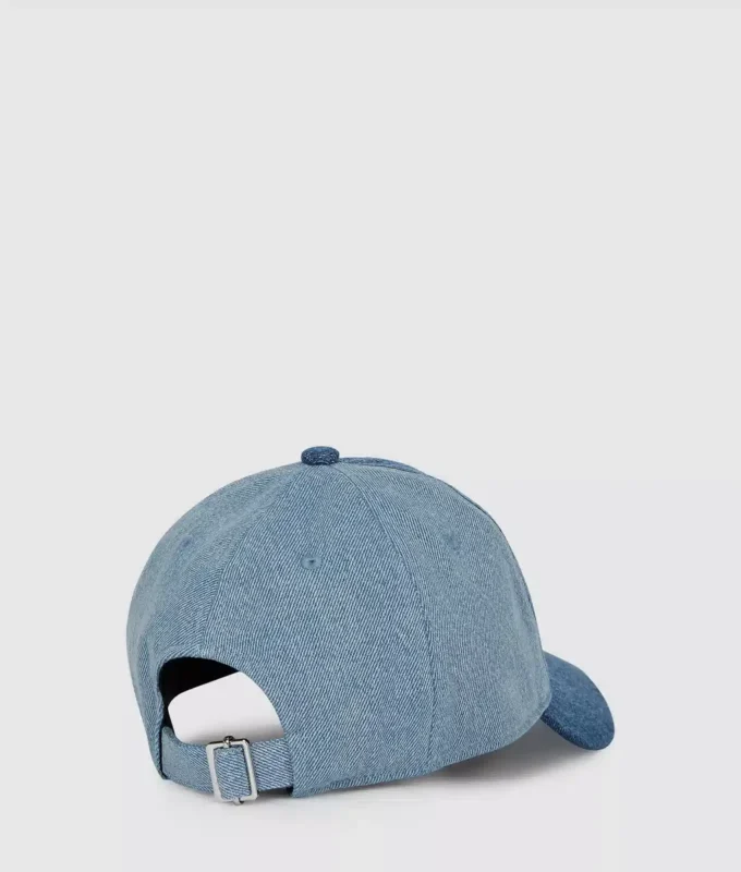 Casquette en denim clair bicolore Casquette en denim clair bicolore