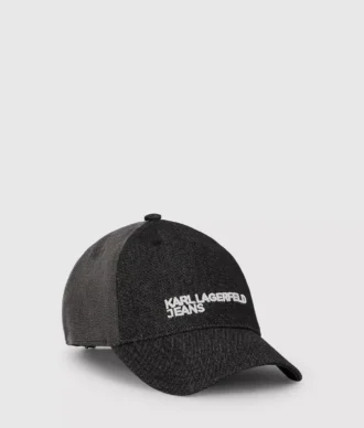 Casquette en denim foncé bicolore