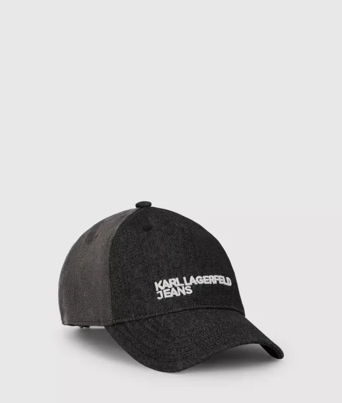 Casquette en denim foncé bicolore