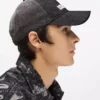 Casquette en denim foncé bicolore