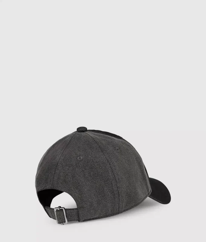 Casquette en denim foncé bicolore