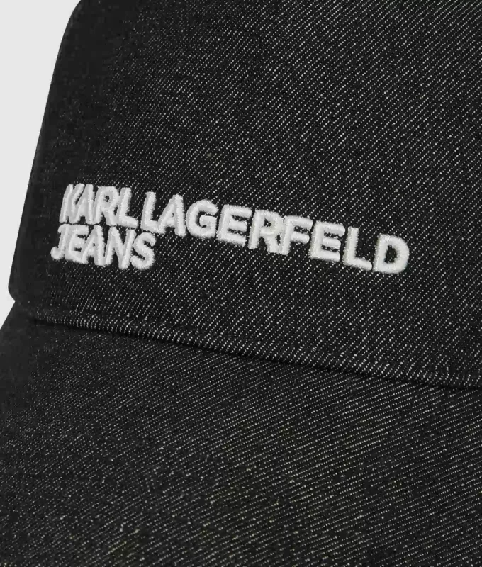 Casquette en denim foncé bicolore