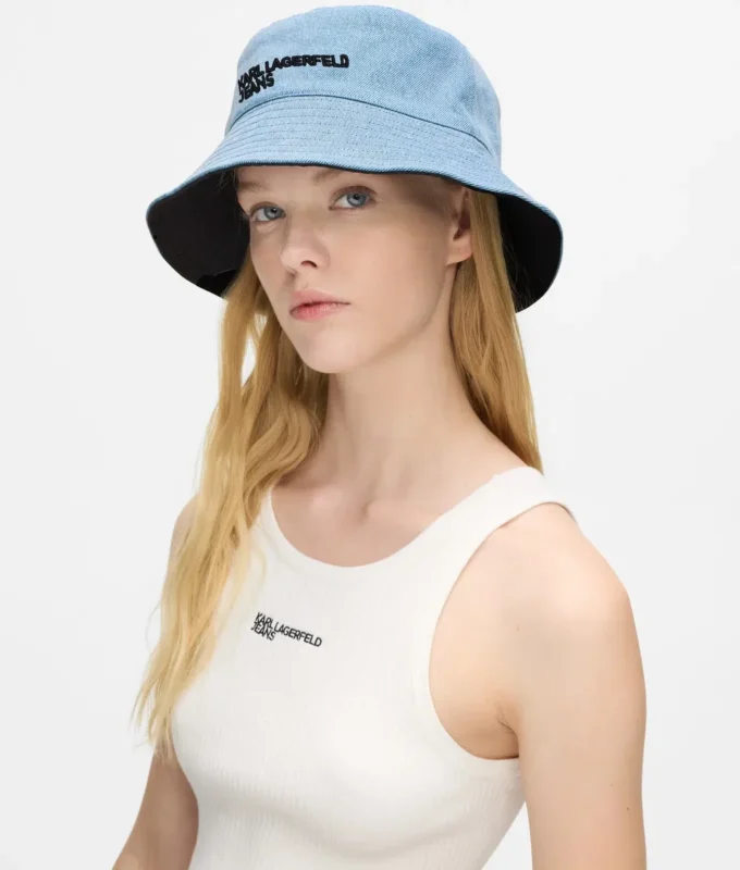 Casquette réversible en denim Casquette réversible en denim