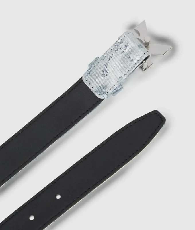 Ceinture en denim avec logo K