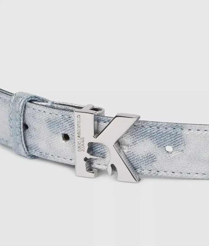 Ceinture en denim avec logo K