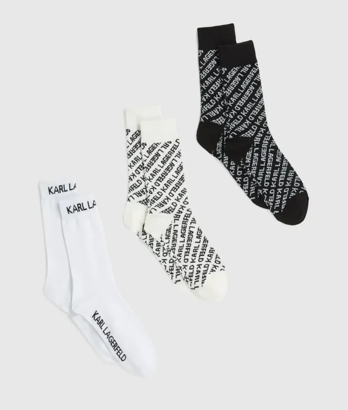 Chaussettes à logo intégral – lot de 3 Chaussettes à logo intégral – lot de 3