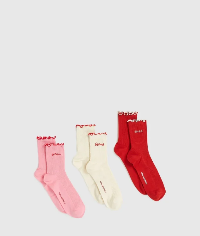 Chaussettes Love Notes – lot de 3 Chaussettes Love Notes – lot de 3