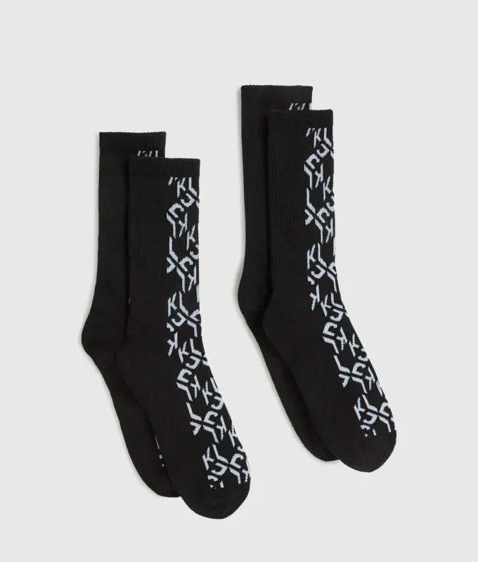 Chaussettes monogrammées – lot de 2 Chaussettes monogrammées – lot de 2
