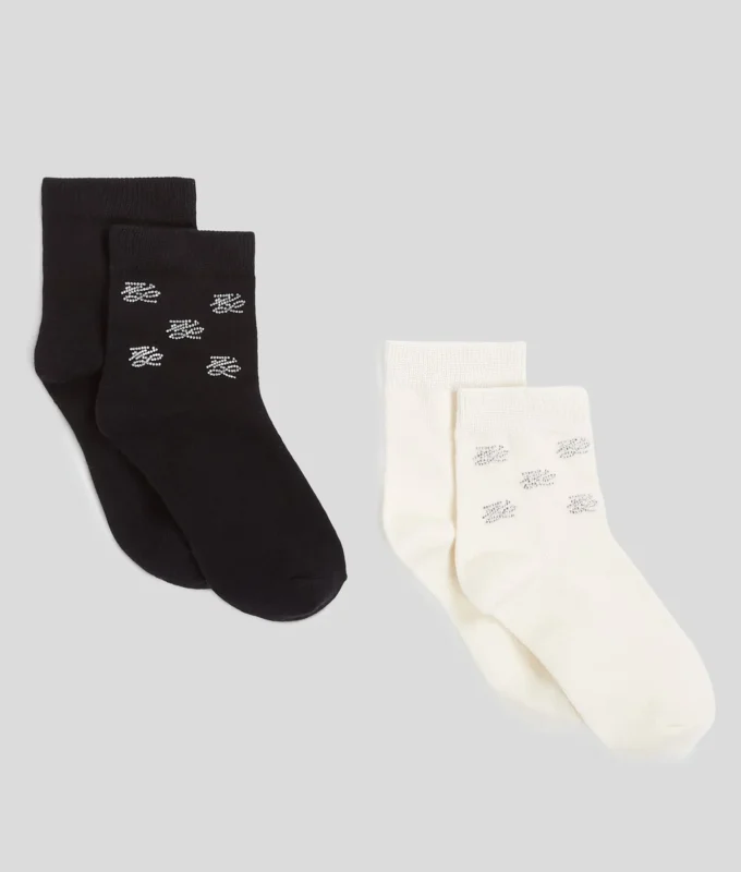 CHAUSSETTES À STRASS K/AUTOGRAPH – LOT DE 2 CHAUSSETTES À STRASS K/AUTOGRAPH – LOT DE 2