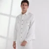CHEMISE À COUTURES CONTRASTÉES
