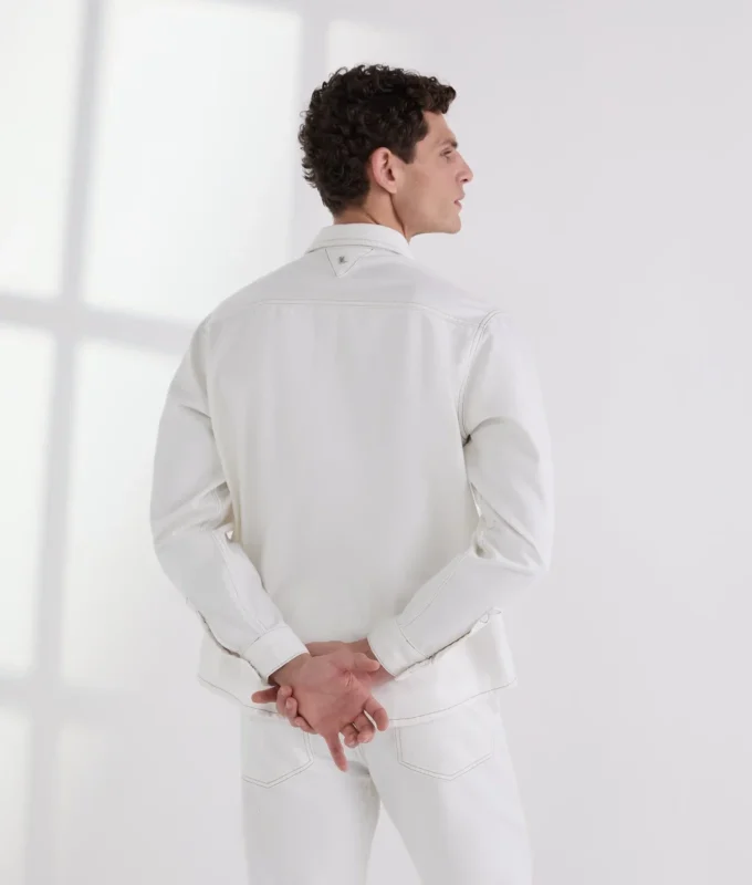 CHEMISE À COUTURES CONTRASTÉES