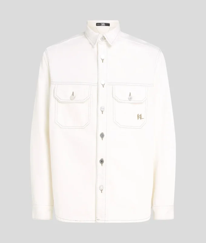 CHEMISE À COUTURES CONTRASTÉES