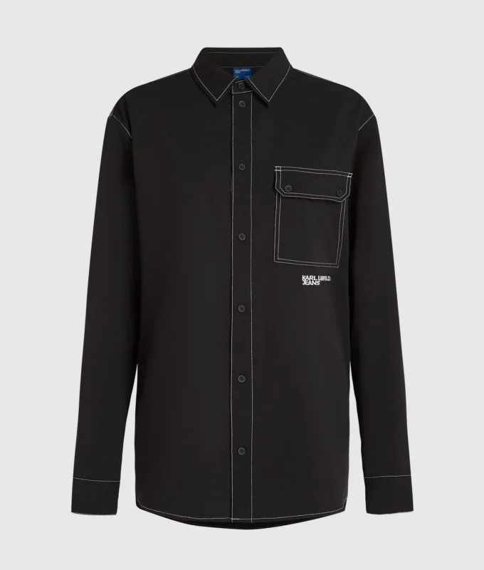 Chemise à coutures contrastées