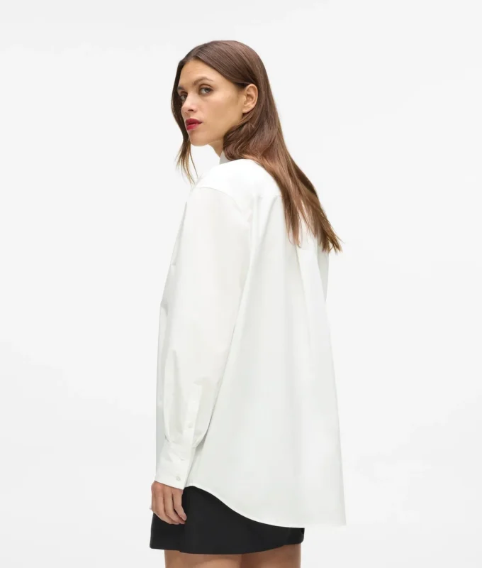 Chemise à cravate en popeline Chemise à cravate en popeline