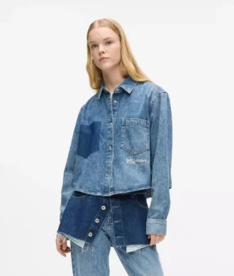 Chemise en denim carrée Chemise en denim carrée