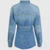 Chemise en denim à ceinture