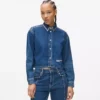 Chemise en denim cloutée
