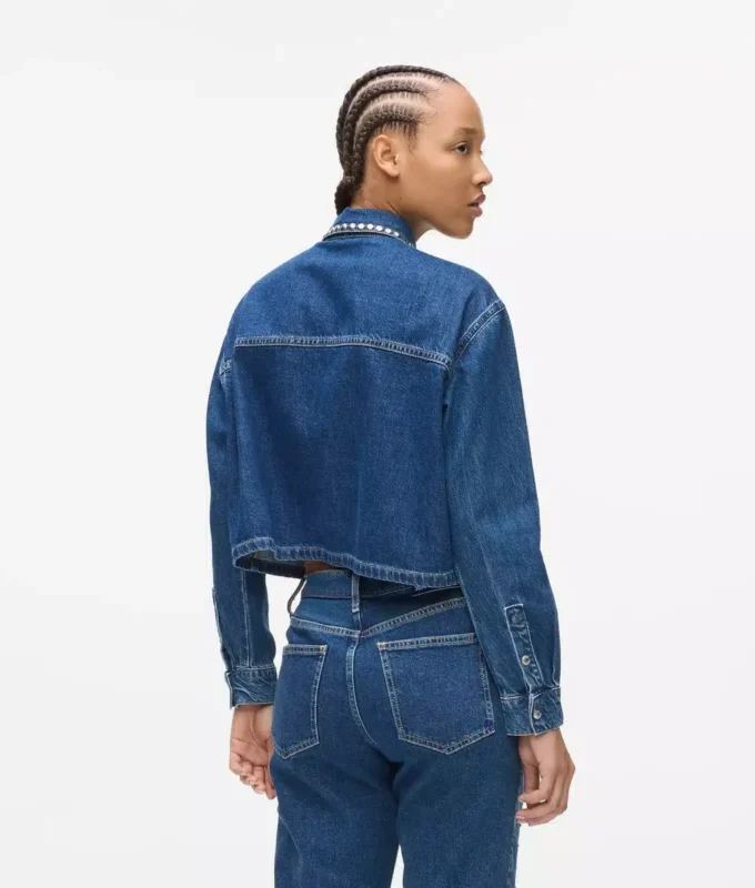 Chemise en denim cloutée