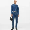 Chemise en denim cloutée