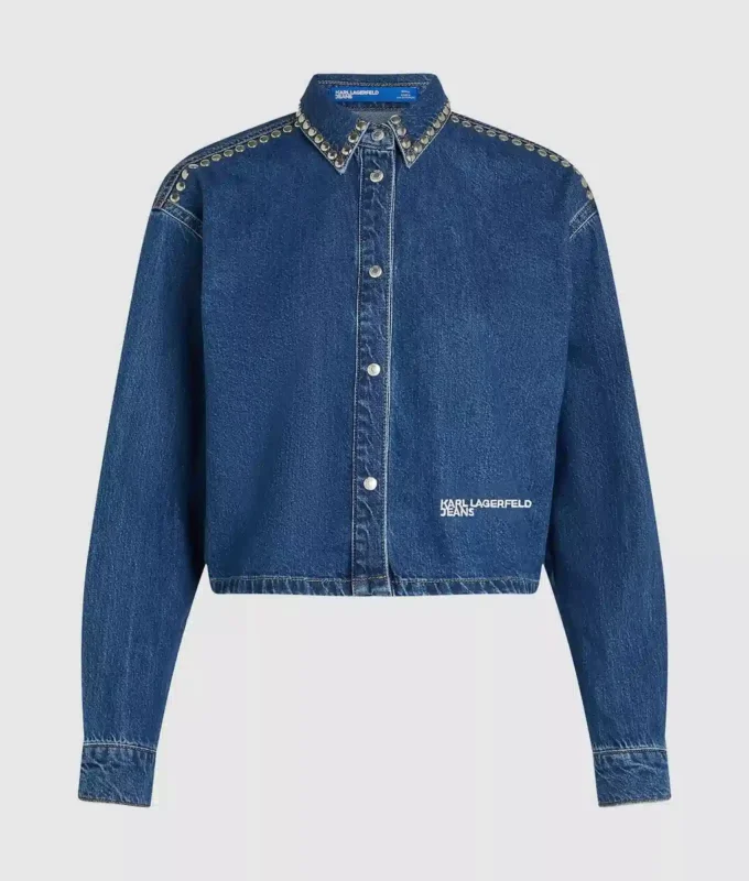 Chemise en denim cloutée