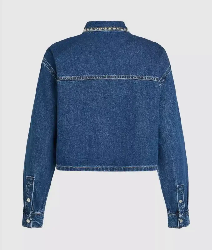 Chemise en denim cloutée
