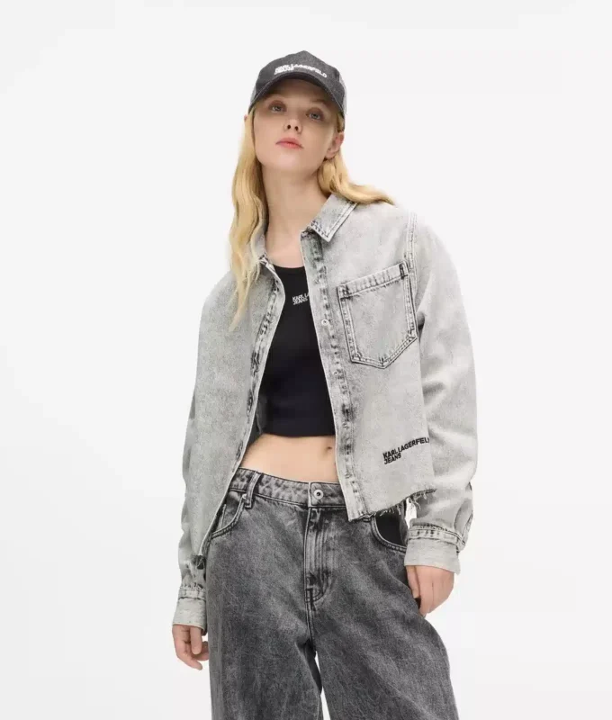 Chemise en denim délavé Chemise en denim délavé