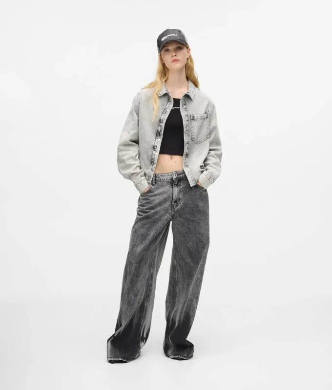 Chemise en denim délavé Chemise en denim délavé