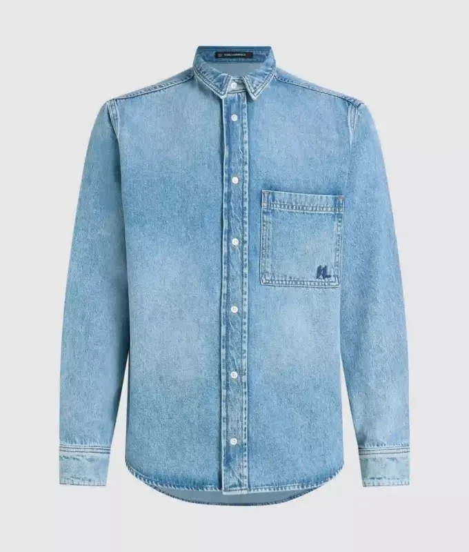 Chemise en denim à manches longues Chemise en denim à manches longues