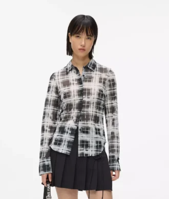 Chemise en maille à carreaux
