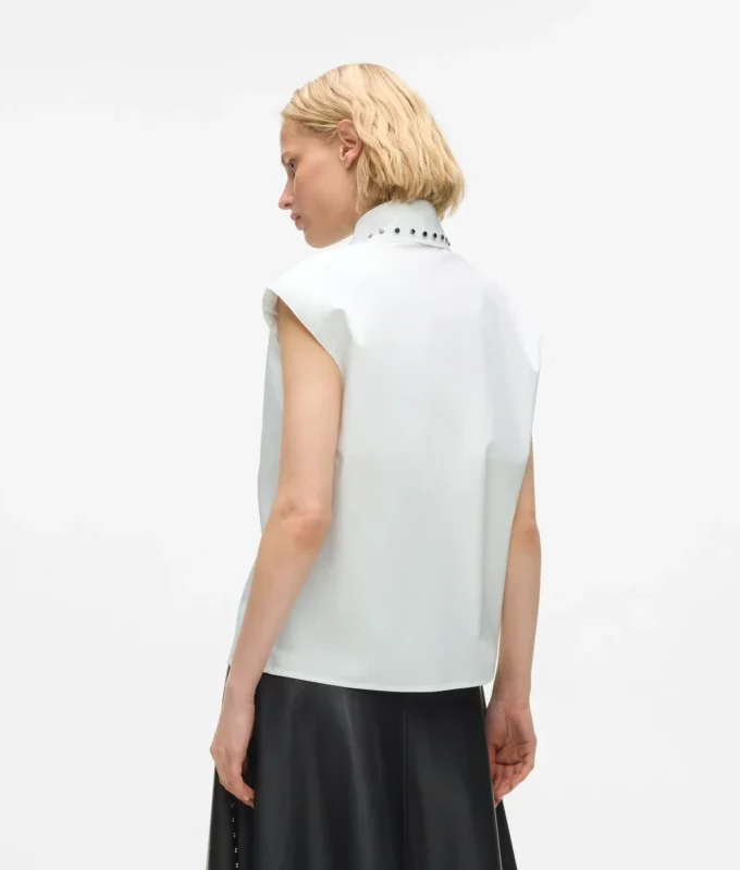 Chemise en popeline cloutée Chemise en popeline cloutée