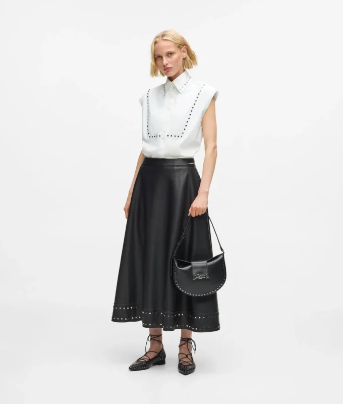 Chemise en popeline cloutée Chemise en popeline cloutée