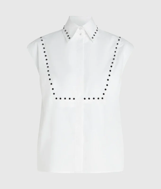 Chemise en popeline cloutée Chemise en popeline cloutée